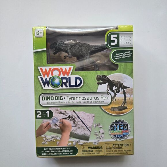 WOW World Dino Dig Bundle 5 Pc Excavation Fossil Playset STEM Model Kit Toy - Picture 2 of 5
